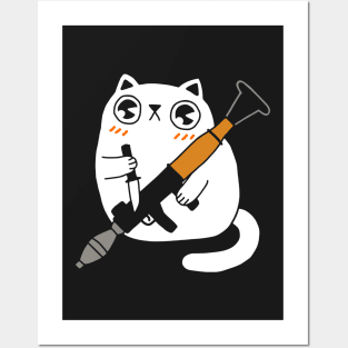 Cuddly Combat Cat Posters and Art